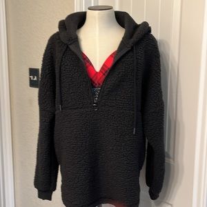 Pink black hoodie NWT